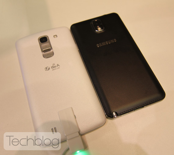 , LG G Pro 2 εναντίον Samsung Galaxy Note 3 [size comparison]