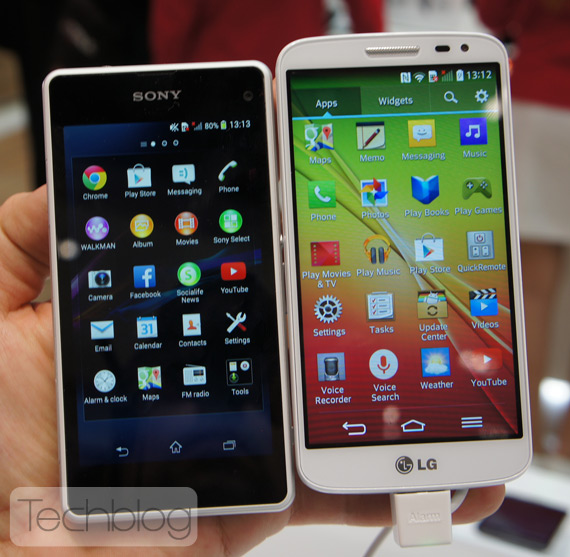 , LG G2 mini εναντίον Sony Xperia Z1 Compact hands-on [MWC 2014]