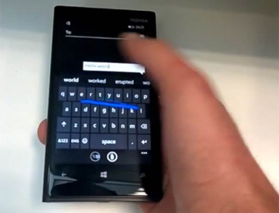 , Windows Phone 8.1, Νεό gesture keyboard