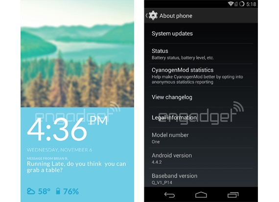 OnePlus One, OnePlus One, Διέρρευσαν φωτογραφίες του με το νέο CyanogenMod OS