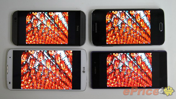 Display War G2 Pro 2 vs One M8 vs Galaxy S5 vs Xperia Z2, Display War: G2 Pro 2 vs One M8 vs Galaxy S5 vs Xperia Z2