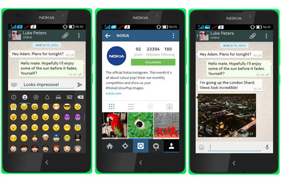 Nokia X WhatsApp Instagram, Nokia X, Μπορούν να τρέξουν WhatsApp και Instagram