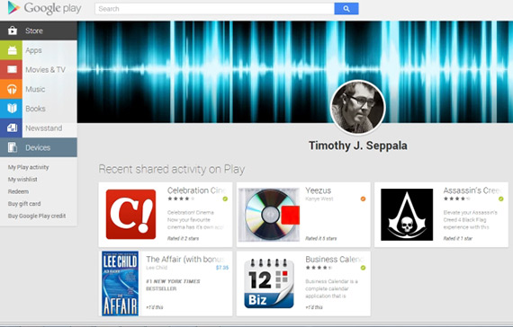 , Google Play Store, Νέα προσθήκη με όνομα &#8220;My Play activity&#8221;