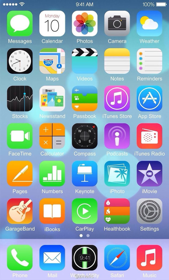 , iOS 8, Screenshot της νέας έκδοσης από το iPhone 6;