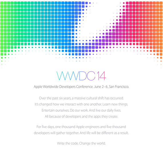 , Apple WWDC 2014, 2-6 Ιουνίου το συνέδριο για developers