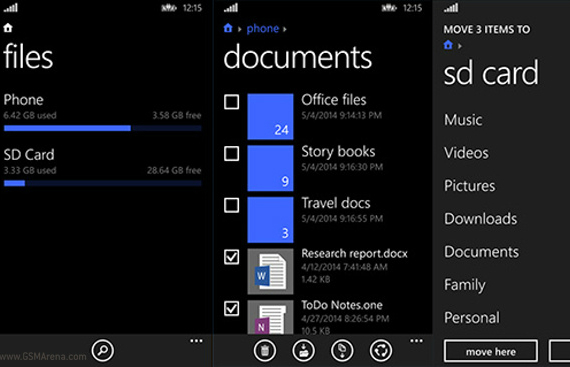 , Files, επίσημος file manager στα Windows Phone 8.1