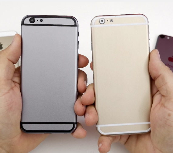 iPhone 6 mockup, iPhone 6 mockup σε συγκριτικό βίντεο μαζί με iPod Touch και iPhone 5s