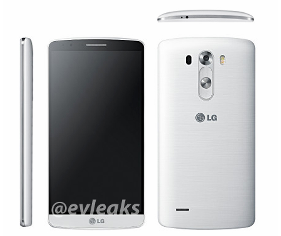, LG G3, φωτογραφίζεται σε λευκό και χρυσό