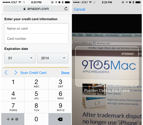 , iOS 8, θα επιτρέπει να σκανάρεις τις κάρτες σου μέσω κάμερας