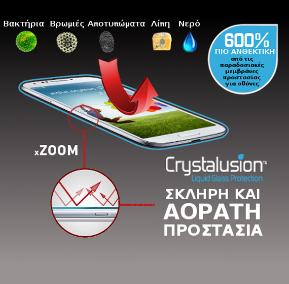 Crystalusion giveaway, Crystalusion, Κερδίστε 10 προστασίες νανοτεχνολογίας για το smartphone και το tablet σας