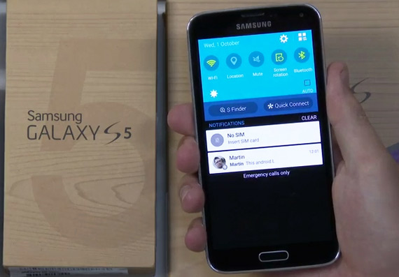 samsung galaxy s5 android l, Samsung Galaxy S5, εμφανίζεται με Android L [video]