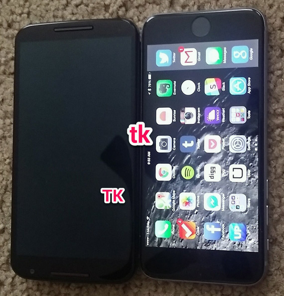 Nexus 6 και iPhone 6 Plus, Το Nexus 6 δίπλα στο iPhone 6 Plus
