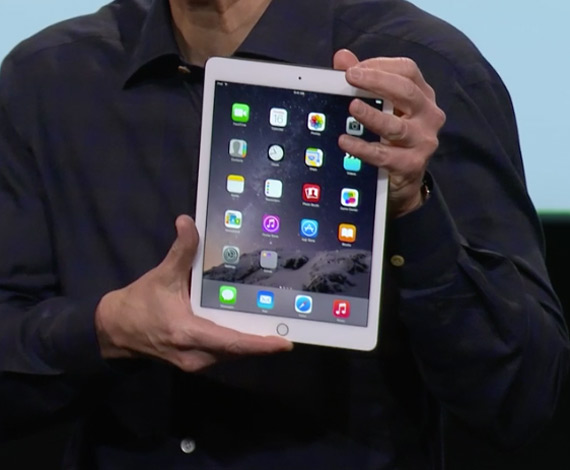 iPad Air 2 επίσημα, iPad Air 2, Επίσημα με πάχος 6.1 χλστ. και επεξεργαστή A8X