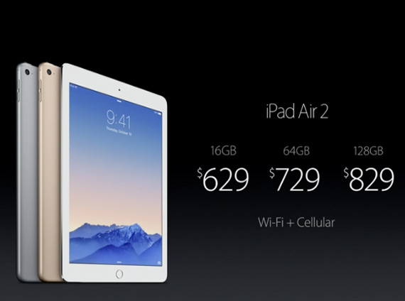 iPad Air 2 επίσημα, iPad Air 2, Επίσημα με πάχος 6.1 χλστ. και επεξεργαστή A8X