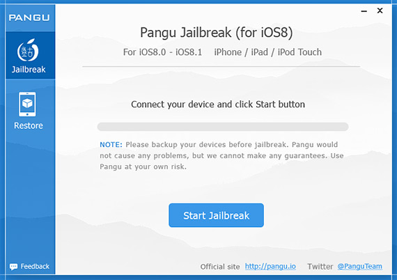 ios 8.1 jailbreak, Pangu Jailbreak για iOS 8.1 μέσω OS X