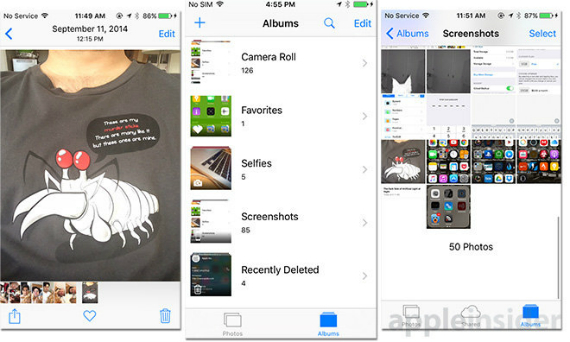 iOS 9: Θα έχει ξεχωριστούς φακέλους για selfies και screenshots, iOS 9: Θα έχει ξεχωριστούς φακέλους για selfies και screenshots