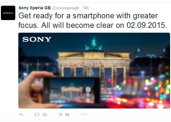 Sony: Teaser για νέο smartphone στην IFA 2015, Sony: Teaser για νέο smartphone στην IFA 2015