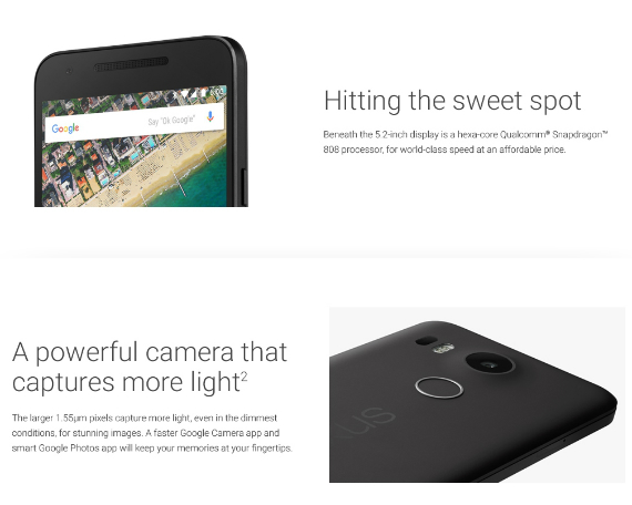 Nexus 5X: Σχεδόν επίσημο λίγο πριν ανακονωθεί, Nexus 5X: Σχεδόν επίσημο λίγο πριν ανακοινωθεί