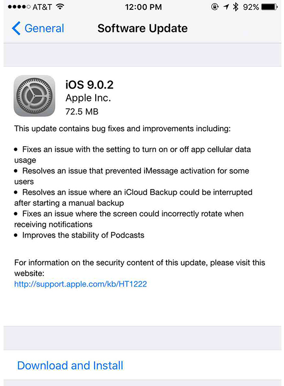 Apple, iOS, update, iPhone, iPad, iPod Touch, iOS 9.0.2: Ξεκίνησε η αναβάθμιση