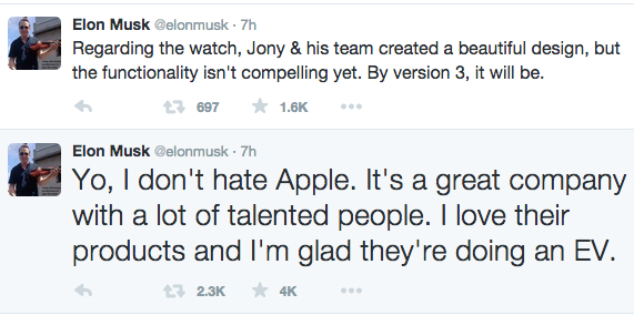 Elon Musk: "Μαζεύει" τα όσα είπε για την Apple, Elon Musk: &#8220;Μαζεύει&#8221; τα όσα είπε για την Apple
