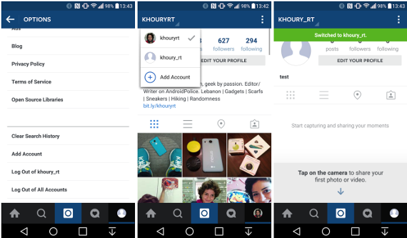 Instagram multiple accounts Android, Instagram: Υποστήριξη πολλαπλών λογαριασμών στο Android