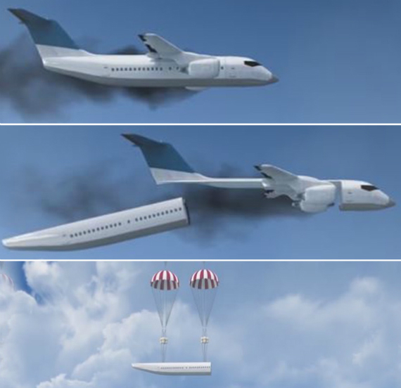 detachable airplane cabin, Αποσπώμενη καμπίνα θα σώζει ζωές σε περίπτωση αεροπορικού δυστυχήματος [video]
