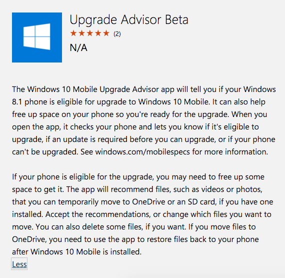 microsoft upgrade advisor app, Microsoft: Ειδικό app για να δείτε αν το κινητό είναι έτοιμο για Windows 10 Mobile
