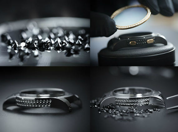 samsung gear s2, Samsung Gear S2 by de GRISOGONO: Luxury έκδοση με λευκά και μαύρα διαμάντια