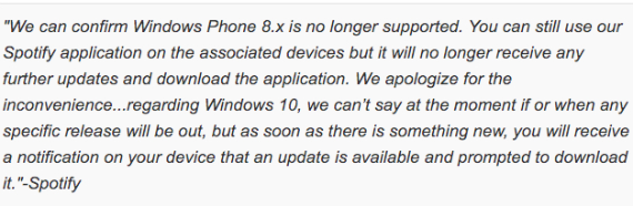 spotify windows phone, Spotify: Τέλος η υποστήριξη του Windows Phone app [updated]
