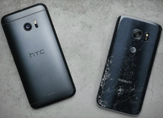 galaxy s7 htc 10 drop test, Samsung Galaxy S7 vs HTC 10: Drop test video