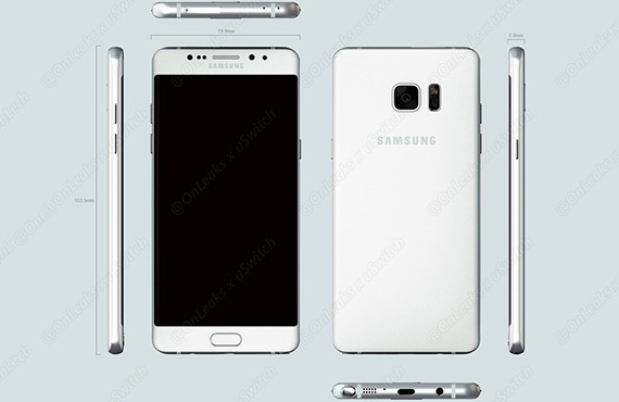 galaxy note 7 edge renders, Samsung Galaxy Note 7 (6) edge: Τα πρώτα renders βασισμένα σε leaked σχέδια