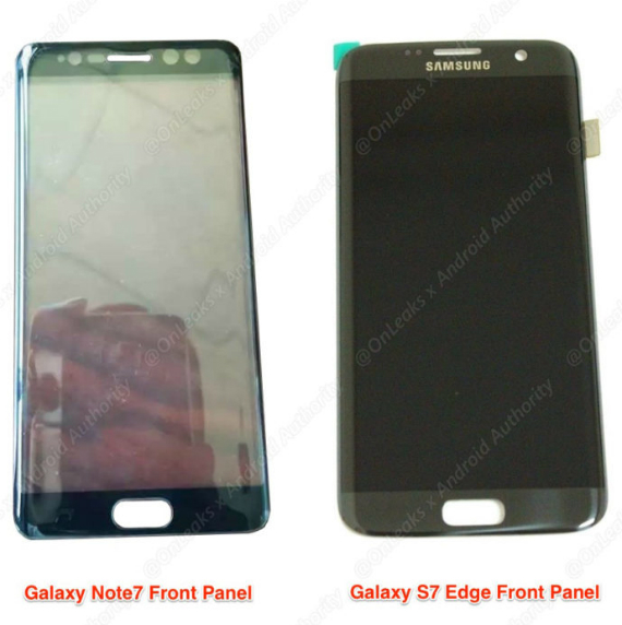 samsung galaxy note 7 front panel, Samsung Galaxy Note 7: Διέρρευσε το μπροστινό πάνελ με σκάνερ ίριδας