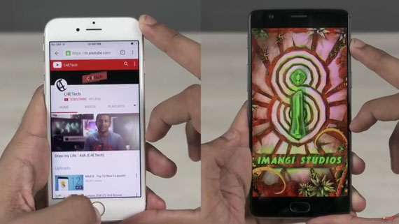 OnePlus 3 vs iPhone 6s, OnePlus 3 vs iPhone 6s: Speed test video