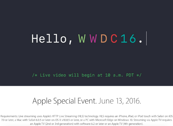 wwdc 2016 livestream, WWDC 2016: Livestream οι ανακοινώσεις της Apple