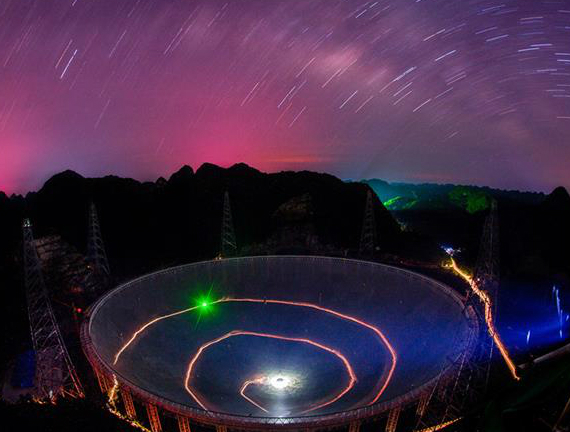 fast china telescope, FAST: Η Κίνα ολοκλήρωσε την κατασκευή του μεγαλύτερου ραδιοτηλεσκοπίου
