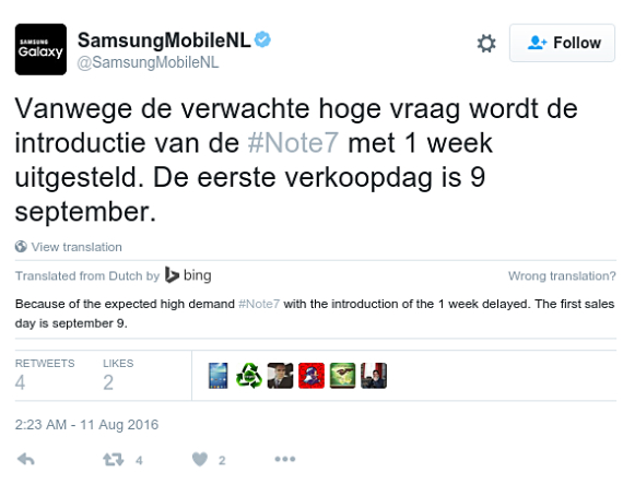 samsung galaxy note 7 european market, Samsung Galaxy Note 7: Καθυστερεί η κυκλοφορία σε ευρωπαϊκές χώρες λόγω ζήτησης