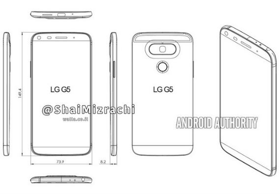 lg g6 render, LG G6: Render δείχνουν όμοιο design με LG G5