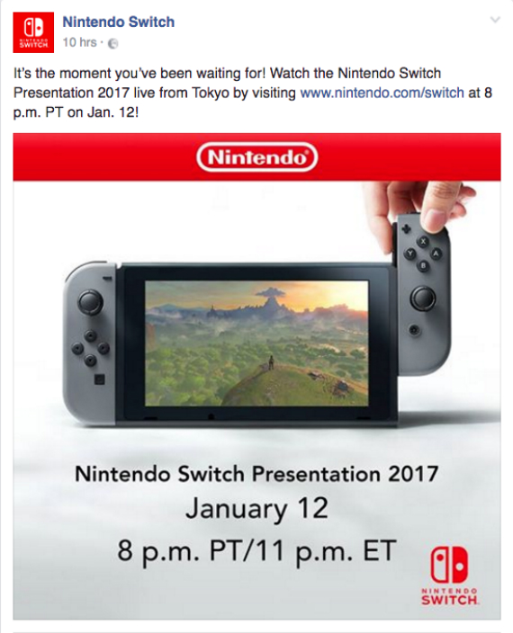 Nintendo Switch event tokyo japan presentation reveal live stream 12 january, Nintendo Switch: Αποκαλύπτεται στις 12 Ιανουαρίου σε live stream event
