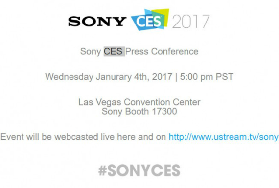 sony ces 2017, Sony Xperia: Ανακοίνωσε press event για τις 4 Ιανουαρίου στην CES 2017