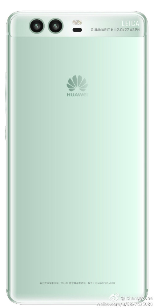Huawei P10 colors, Huawei P10: Renders σε πράσινο και μωβ χρώμα