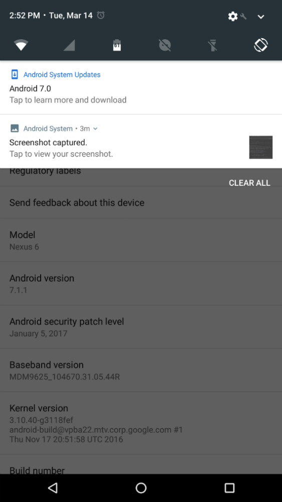 nexus 6 android 7.0, Η Google κάνει downgrade το Nexus 6 σε Android 7.0