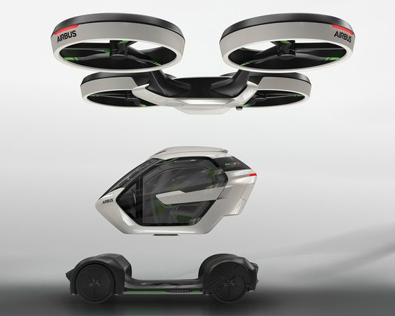 airbus car drone, Airbus: Concept για αυτόνομο όχημα που γίνεται ιπτάμενο [video]