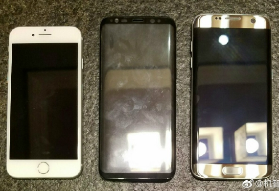 galaxy s8 iphone 7, Samsung Galaxy S8: Φωτογραφίζεται δίπλα στα iPhone 7 και S7 Edge