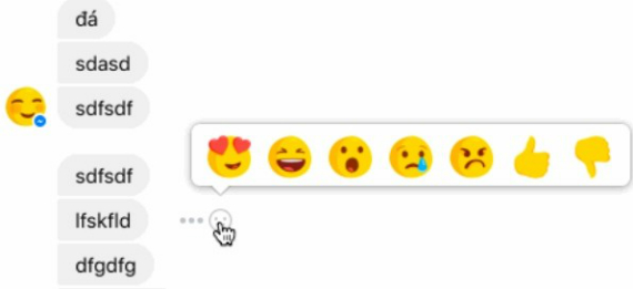 mesenger, Το Facebook δοκιμάζει τα Reactions και στο Messenger