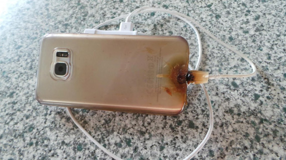 Samsung Galaxy S7, Samsung Galaxy S7 έπιασε φωτιά ενώ φόρτιζε