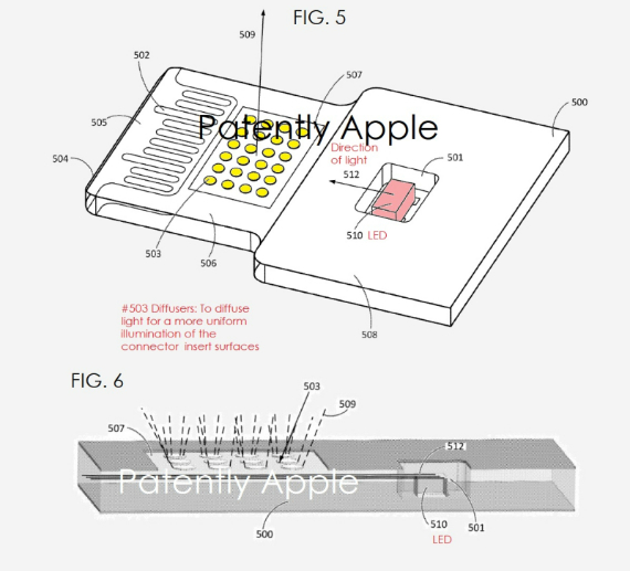 apple glowing cables, Η Apple πατεντάρει καλώδια που φωτίζουν στο σκοτάδι