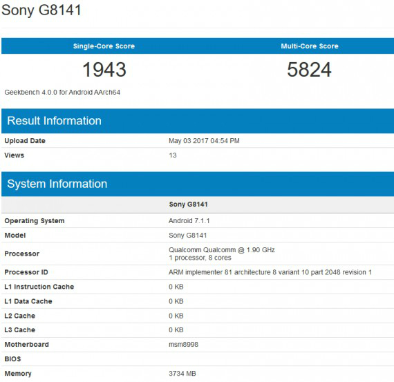 Sony Xperia XZ Premium geekbench, Xperia XZ Premium: Στο GeekBench με σκορ χαμηλότερο του S8