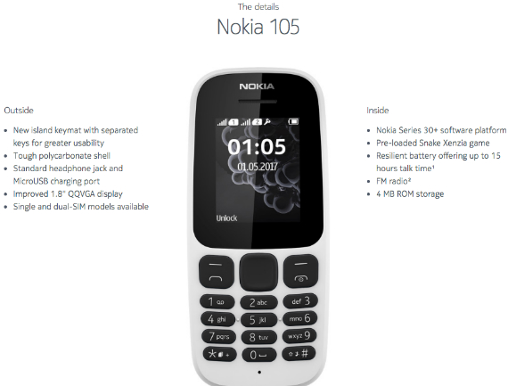 the all new nokia 105 official, The all new Nokia 105: Επίσημα το feature phone με τιμή 14 δολάρια