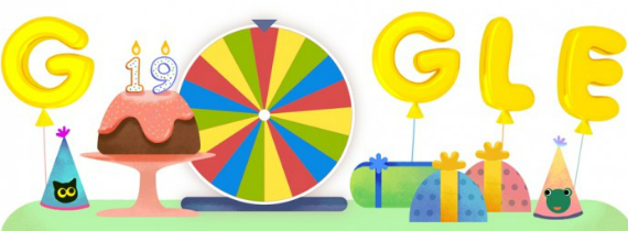 Google birthday, Η Google γιορτάζει τα 19α γενέθλιά της