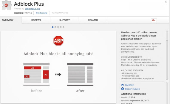 ψεύτικο Adblock Plus, &#8220;Ψεύτικο&#8221; Adblock Plus κατάφερε να μπει στο Chrome Web Store